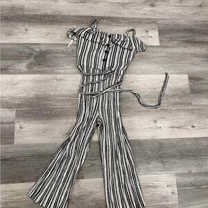 Striped Black and White Jumpsuit